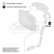 Borg & Beck Intercooler Turbo Charge Air Hose BTH1641