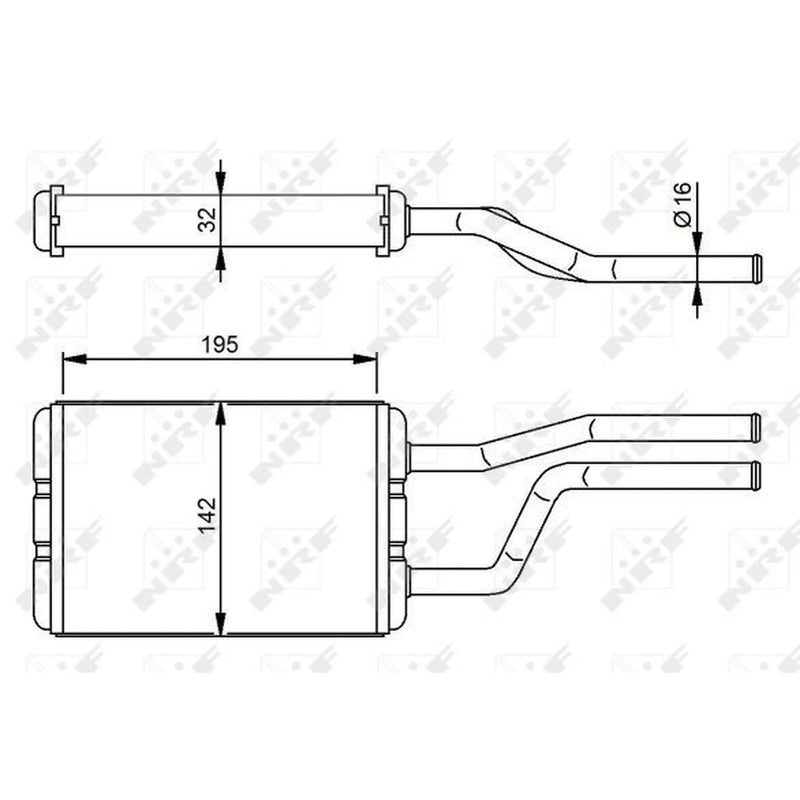 NRF Heater Matrix Core Heat Exchanger 58358