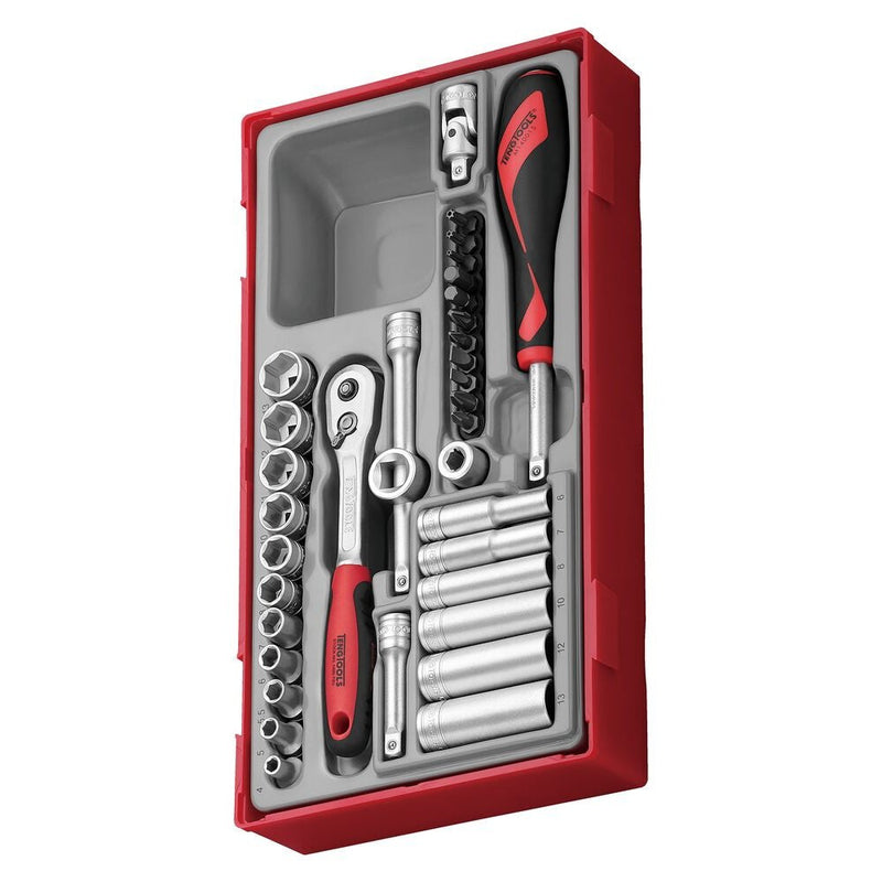 Teng Tools TT1 35 Piece Sockets & Accessories Set 1/4" Drive