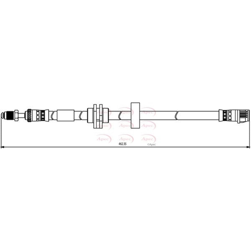Apec Brake Hydraulic Hose Line Front HOS3858
