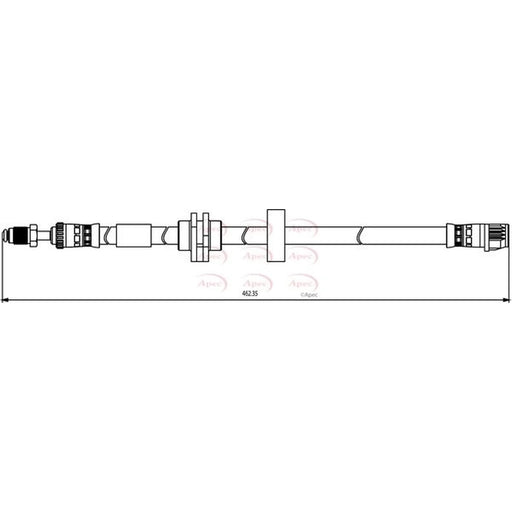 Apec Brake Hydraulic Hose Line Front HOS3858