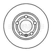 Borg & Beck 2 x Solid Rear Brake Discs BBD4065