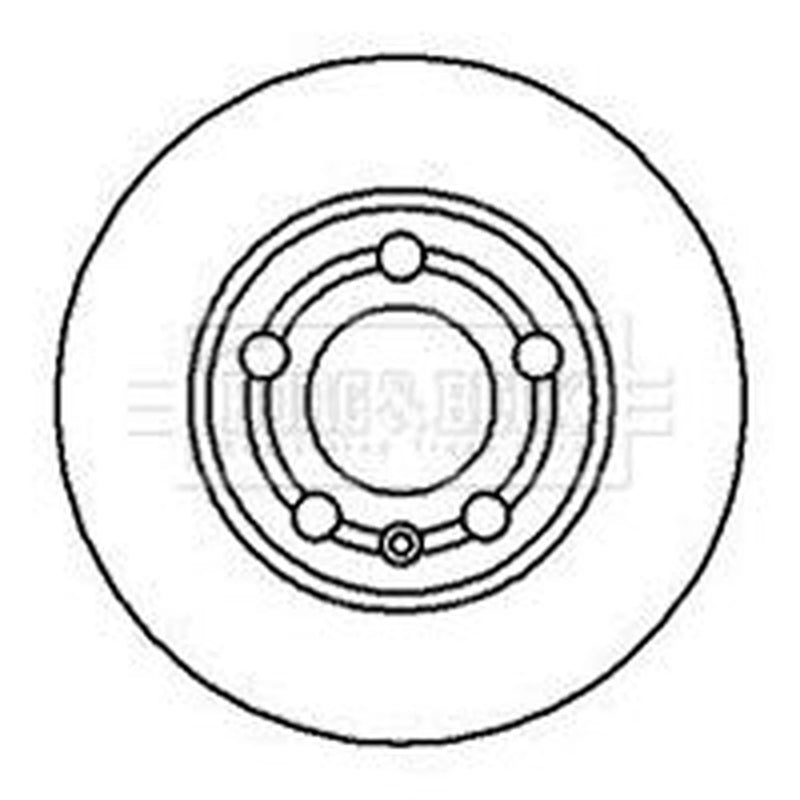 Borg & Beck 2 x Solid Rear Brake Discs BBD4065