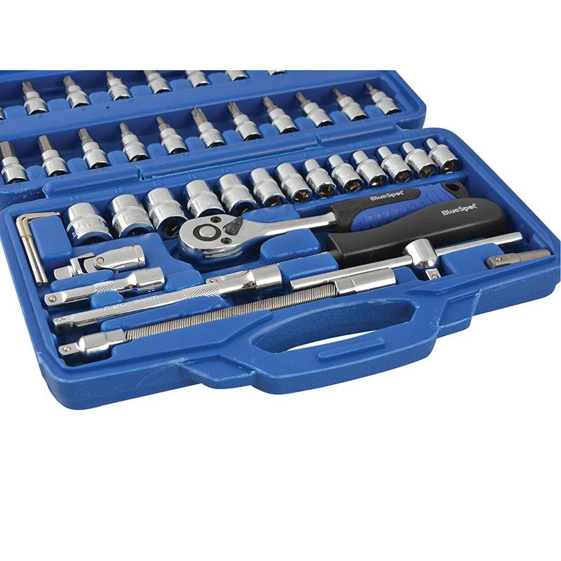 BlueSpot Tools 1/4in Square Drive Socket & Bit Set, 46 Piece - 01530
