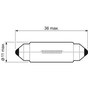 Valeo 10 x Number Plate Light Bulb SV8.5 12V 032217