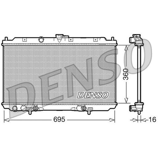 Denso Engine Radiator DRM46024
