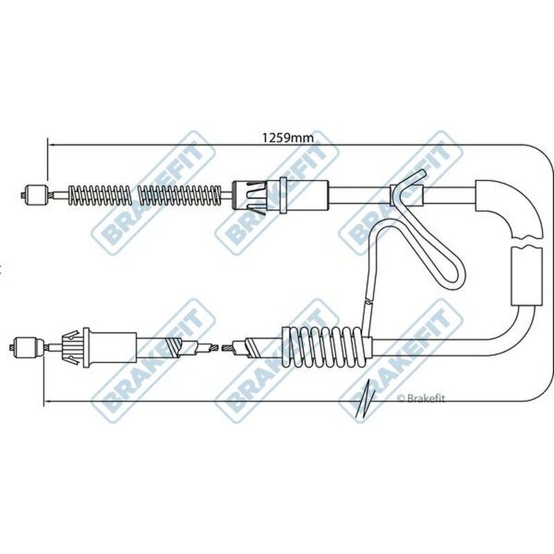 Apec Handbrake Cable Right Rear BBC3175