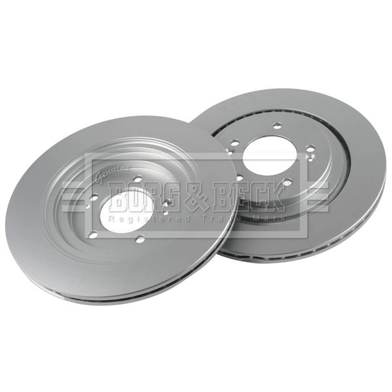 Borg & Beck 2 x Vented Rear Brake Discs BBD5671