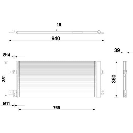Mahle Air Conditioning Condenser AC 1158 000P
