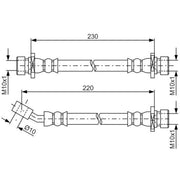 Bosch Brake Hydraulic Hose Line Rear Right 1 987 481 800