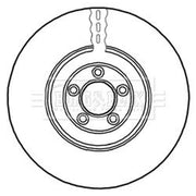 Borg & Beck 2 x Vented Front Brake Discs BBD5947S