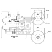 Febi Air Suspension Bellow 227mm 109085