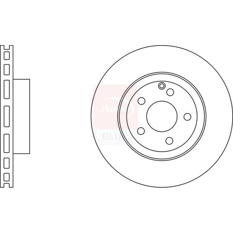 Apec 2 x Vented Front Brake Discs SDK6368