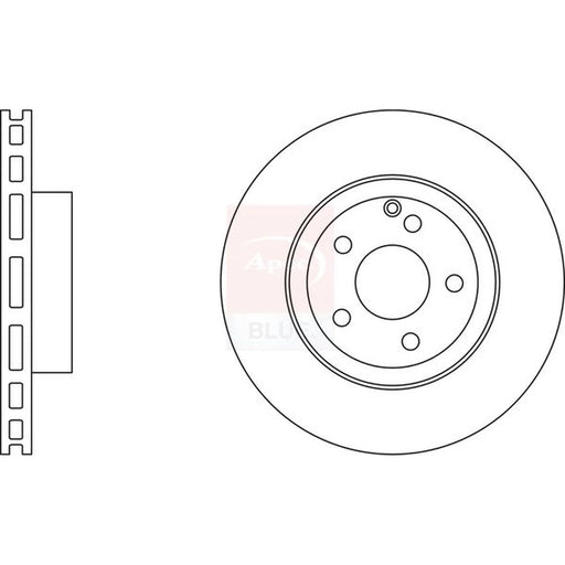 Apec 2 x Vented Front Brake Discs SDK6368