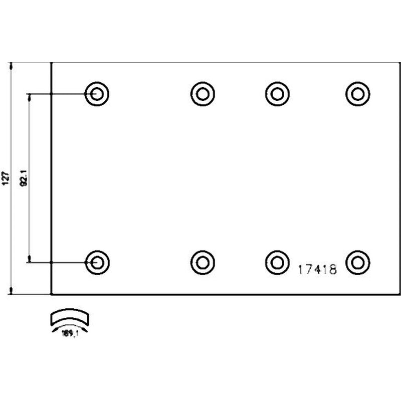 Textar Textar Cv Brake Lining Set 1741801 1741801