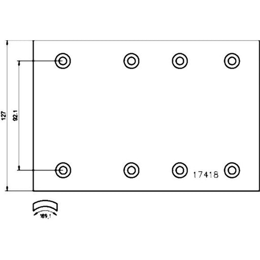 Textar Textar Cv Brake Lining Set 1741801 1741801