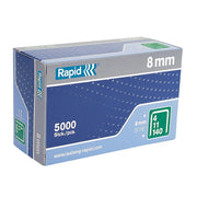 Rapid 140/8 8mm Galvanised Staples (Box 5000) - 11908111