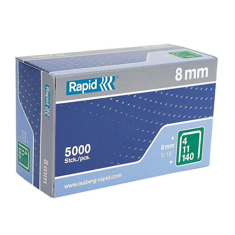 Rapid 140/8 8mm Galvanised Staples (Box 5000) - 11908111