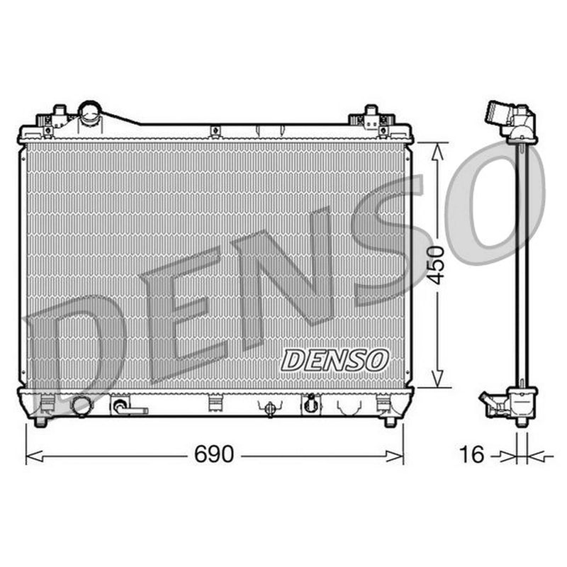 Denso Engine Radiator DRM47017