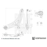 Blue Print Control/Trailing Arm Front Left ADBP860069