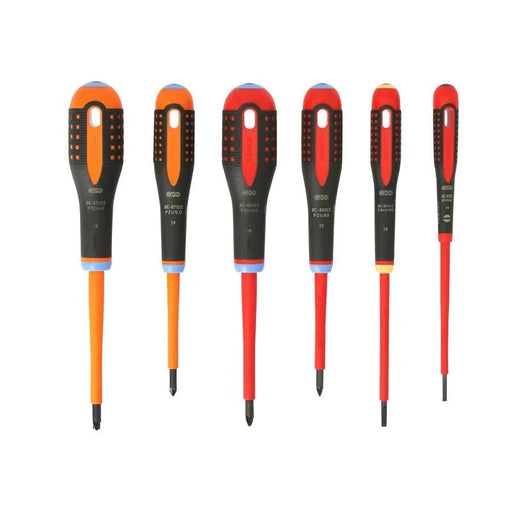 Bahco BE-9884S ERGO™ VDE Insulated Screwdriver Set, 6 Piece - BE-9884S
