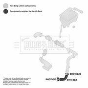 Borg & Beck Intercooler Turbo Charge Air Hose BTH1402