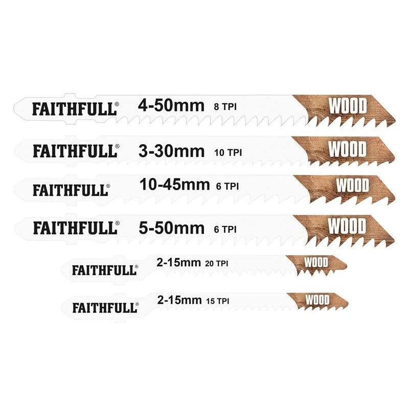 Faithfull Jigsaw Blade Set of 10 Assorted - FAIJBSET10