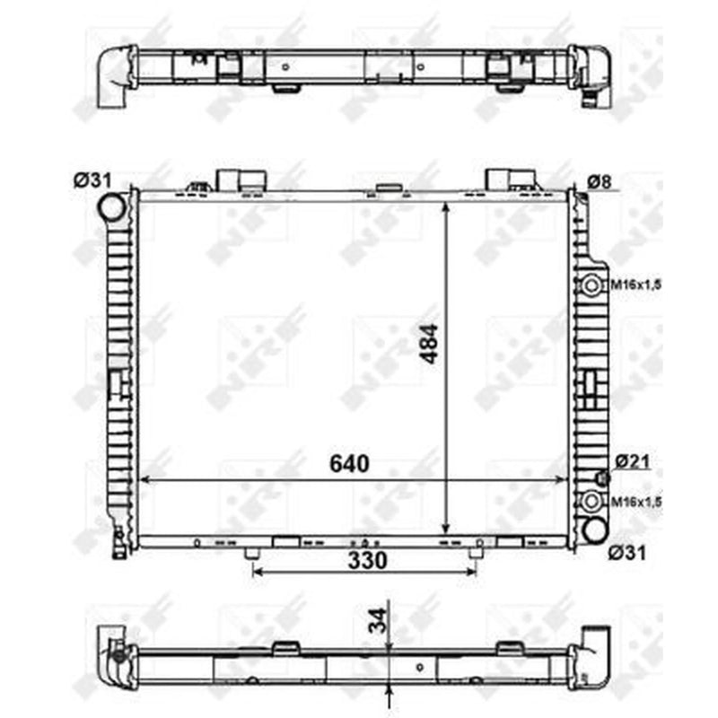NRF Engine Radiator 58100