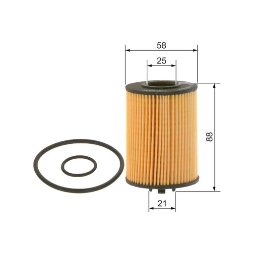 Genuine Bosch Car Oil Filter P9306 Fits Mercedes-Benz A A150 - 1.5 - 04-12 14574 Bosch  - Town Parts