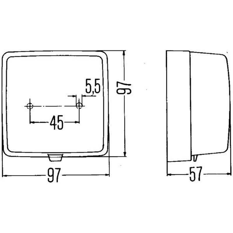 Hella Rear Fog Light Lamp Unit Right 2NE 003 315-011