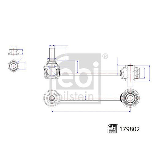 Febi Stabiliser Bar Link Coupling Rod Rear Right 179802