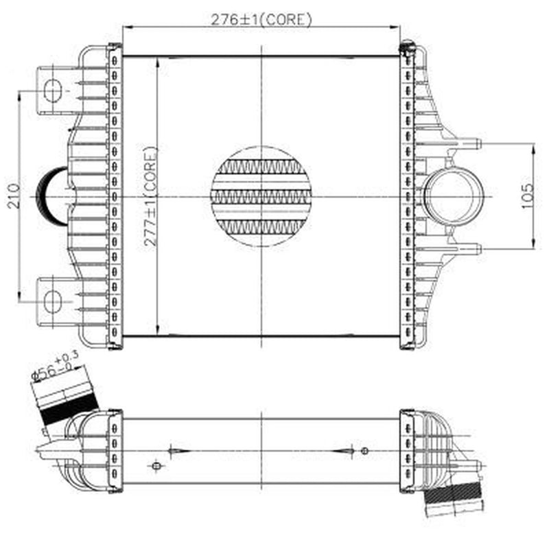 NRF Intercooler (Charge Air Cooler) 30988