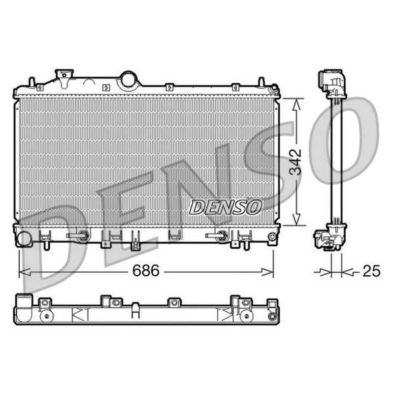 Denso Engine Radiator DRM36005