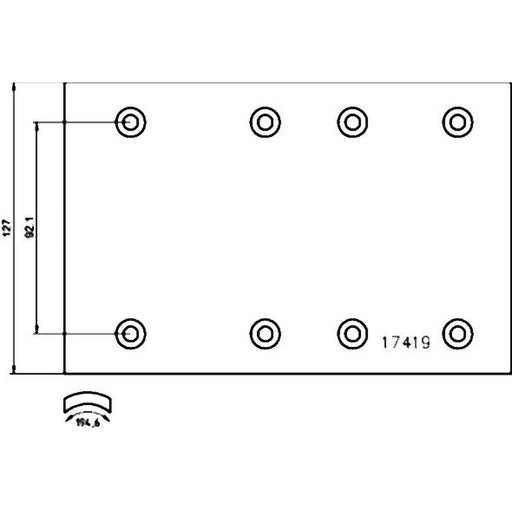 Textar Textar Cv Brake Lining Set 1741801 1741801