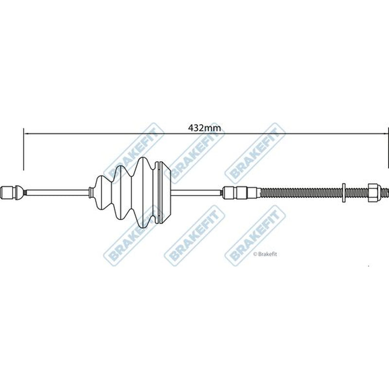 Apec Handbrake Cable Front BBC3471