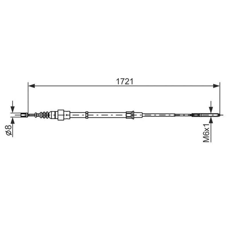 Bosch Handbrake Cable Right Rear 1 987 477 406