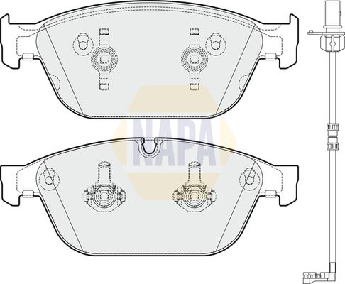 NAPA Front & Rear Pads fits AUDI
