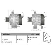 Denso Car Alternator 12V DAN2005