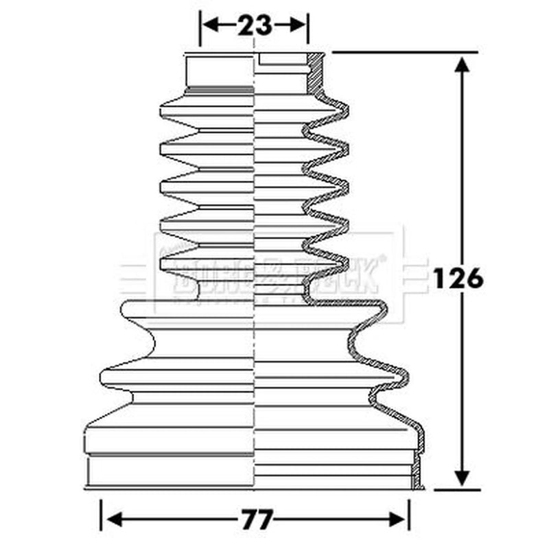Borg & Beck Drive Shaft Bellow Kit Front Left BCB6282