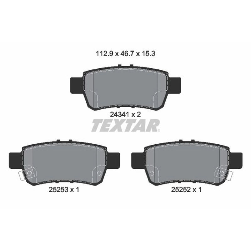 Textar Rear Brake Pad Set 2434101