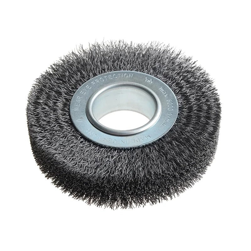 Lessmann Wheel Brush D125mm x W29-31 x 40 Bore Steel Wire 0.30 + Adaptors Set 2
