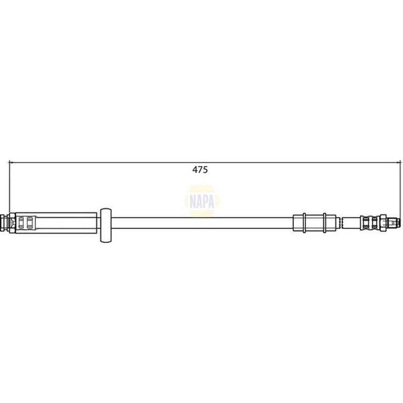 NAPA Brake Hydraulic Hose Line Front NBH1168