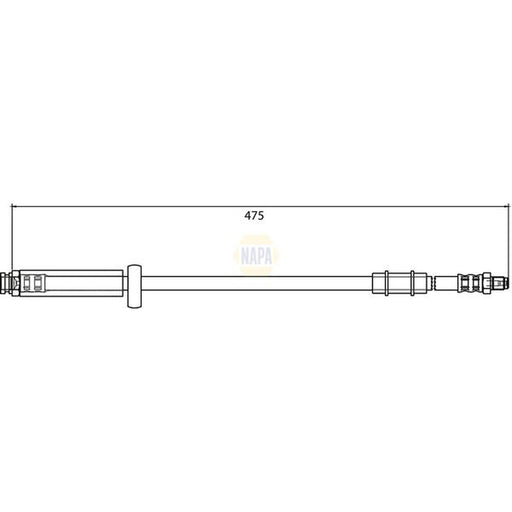 NAPA Brake Hydraulic Hose Line Front NBH1168