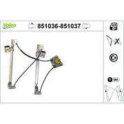 Valeo Electric Window Regulator Lifter Left Front 851036