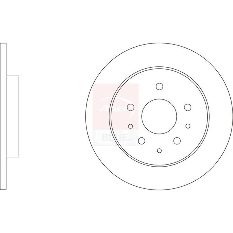 Apec 2 x Solid Rear Brake Discs SDK7014