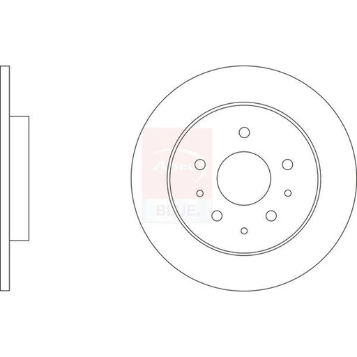 Apec 2 x Solid Rear Brake Discs SDK7014