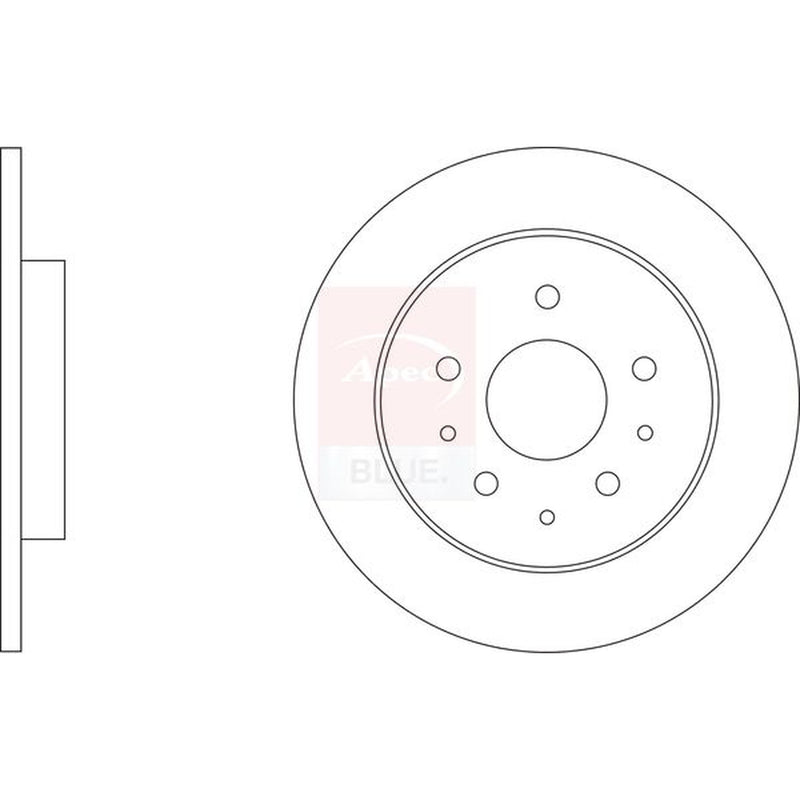 Apec 2 x Solid Rear Brake Discs SDK7014
