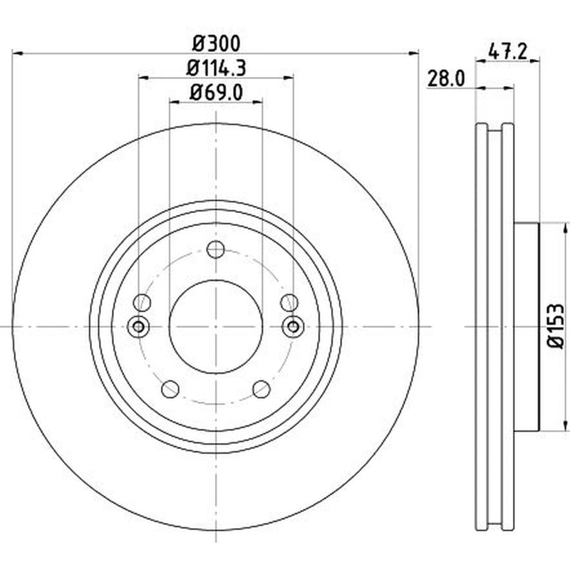 DON 2 x Front Brake Discs PCD10422
