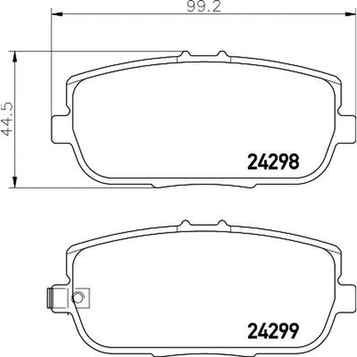 DON Rear Brake Pad Set PCP1957