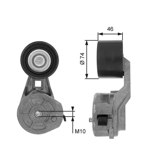Gates Auxiliary Belt Tensioner T38602